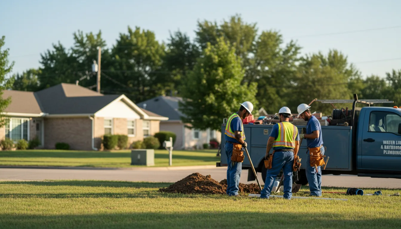 Residential water line and bathroom plumbing service in Panhandle, TX